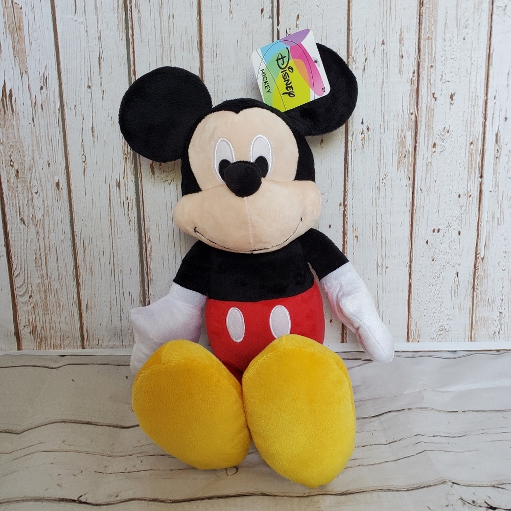 NWT Disney Mickey Mouse Plush Toy 19" Black Red And Yellow - Picture 3 of 7